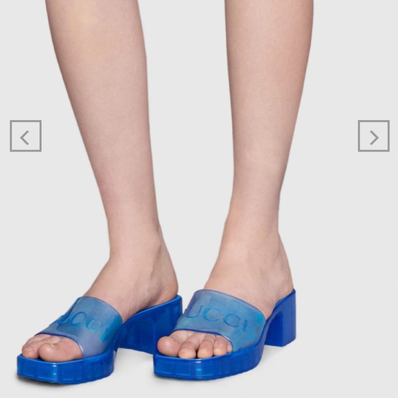 Transparent blue gucci slides - Picture 14 of 16
